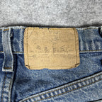 Levi's 505 Orange Tab Jeans, Medium Wash Distressed Denim