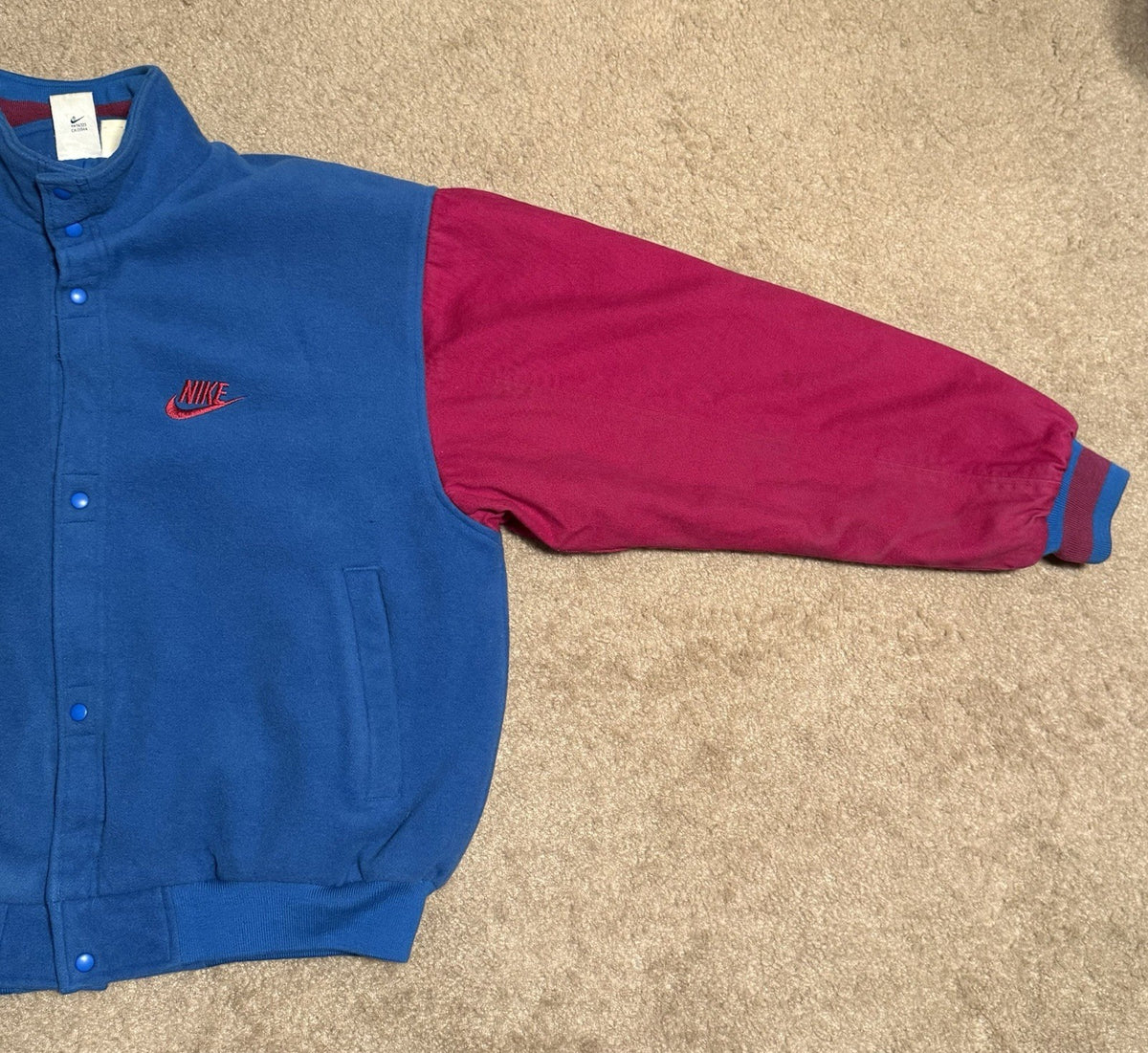 Nike Force Wool Varsity Bomber Jacket - Vintage Basketball