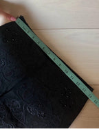 Bebe Black Suede Embellished Bootcut Flare Pants