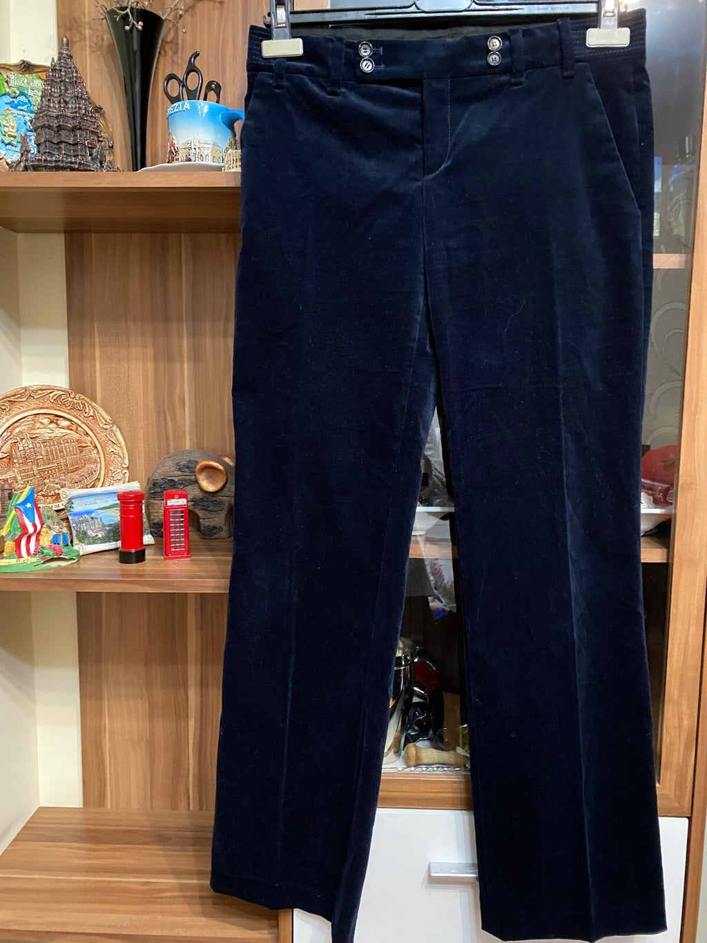 Gucci Indigo Velvet Straight Trousers