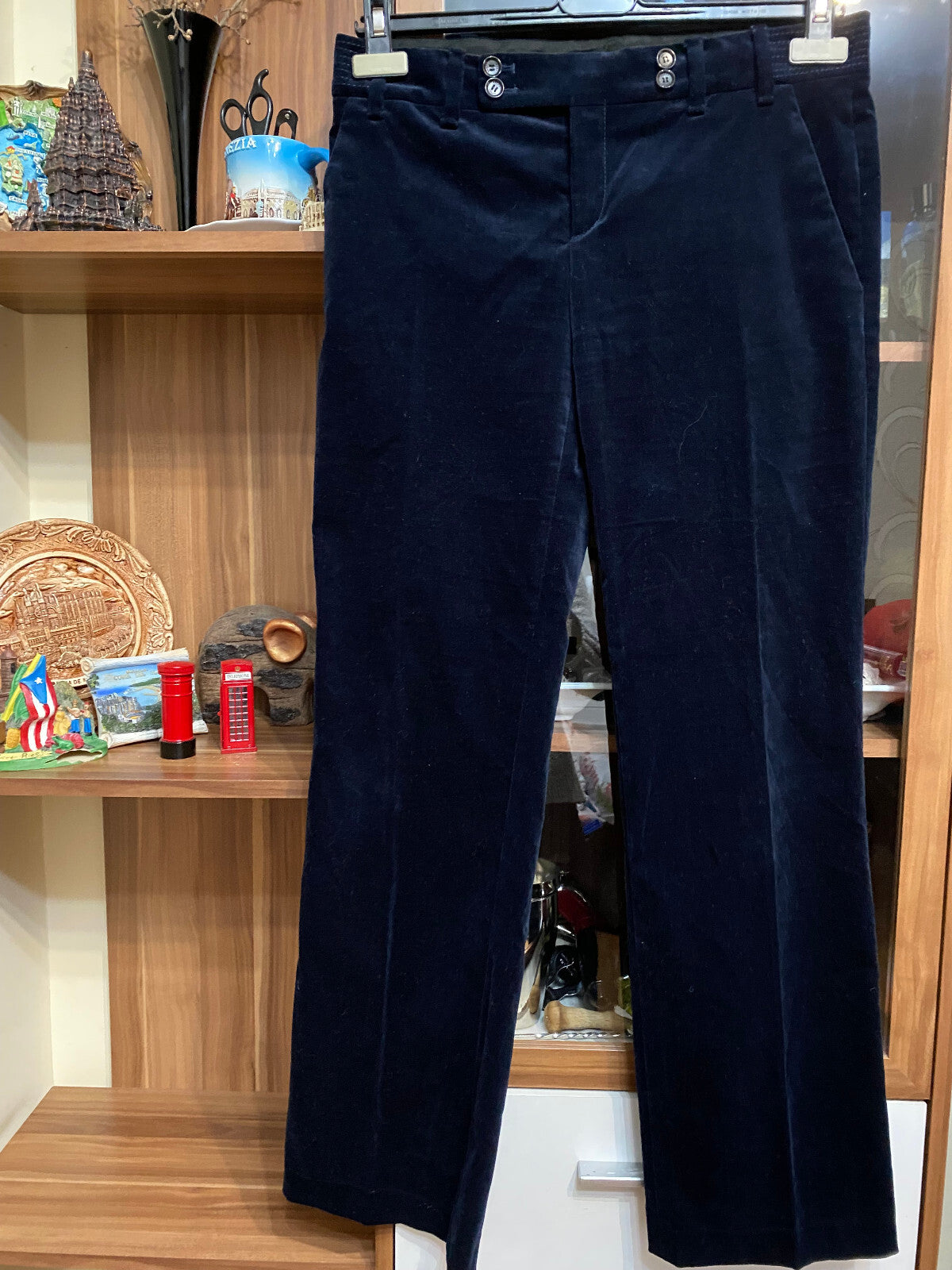 Gucci Indigo Velvet Straight Trousers