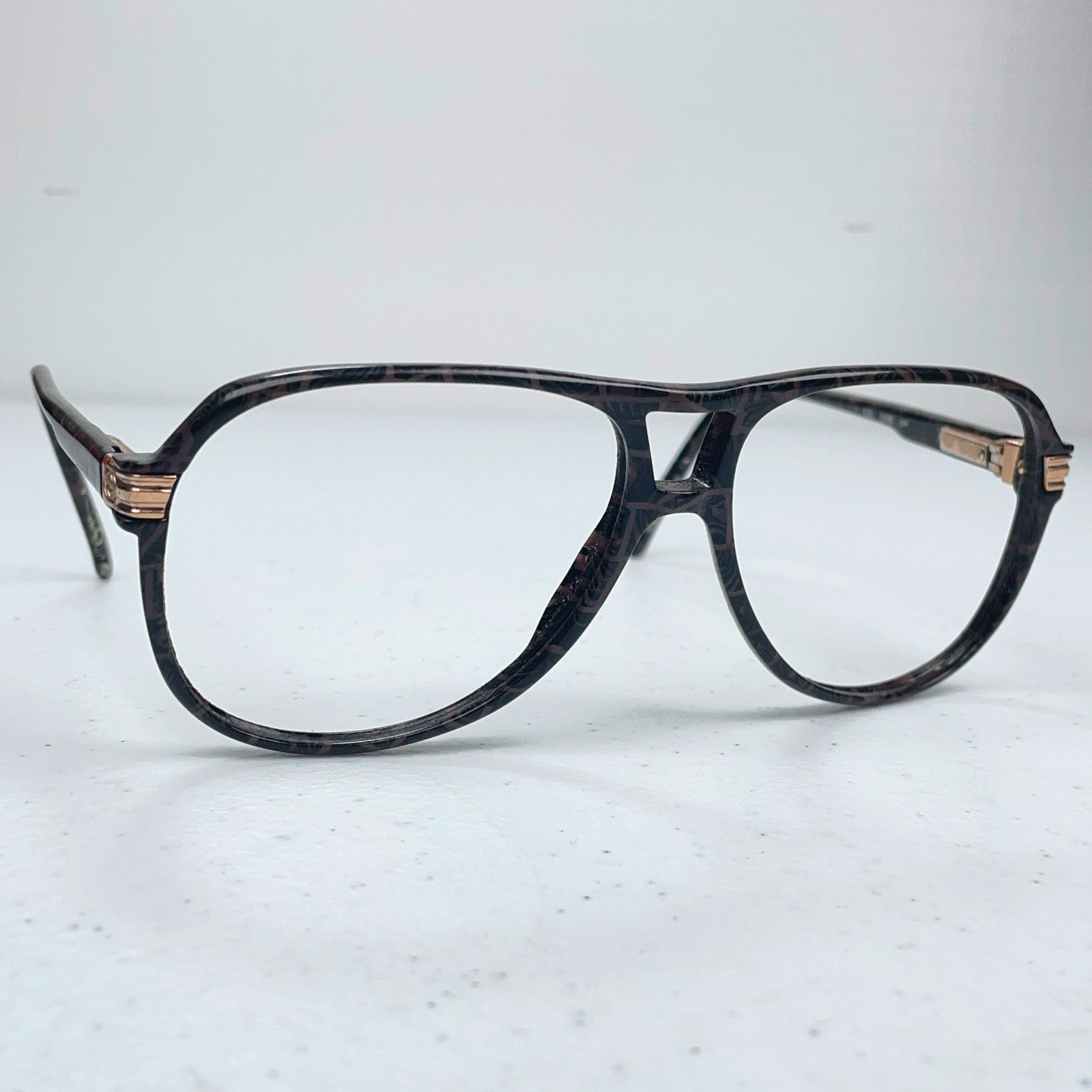 Gucci GG 1100 Aviator Sunglasses Frame, Brown & Gold