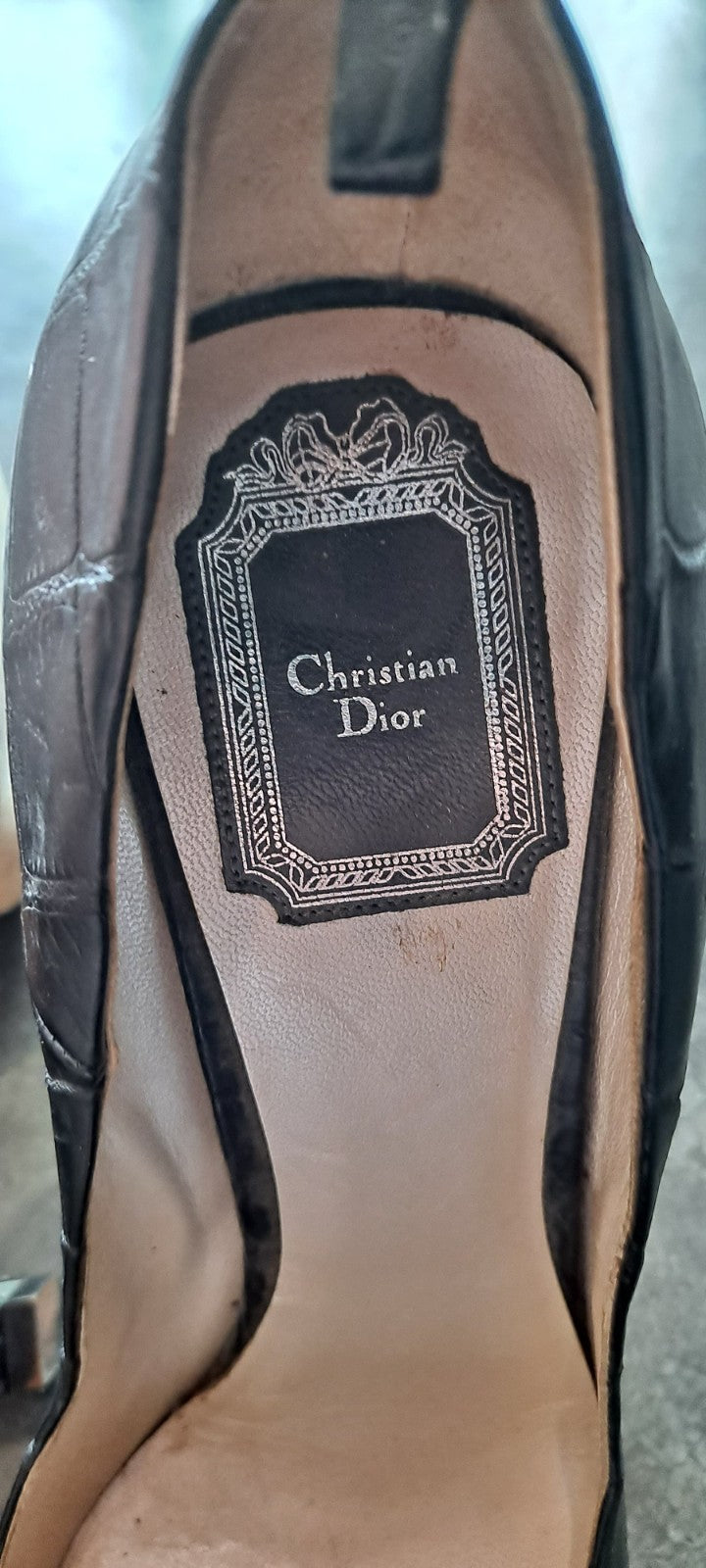 Christian Dior by John Galliano Alligator Pumps in Black