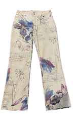 Roberto Cavalli Floral Embroidered Sequin Jeans