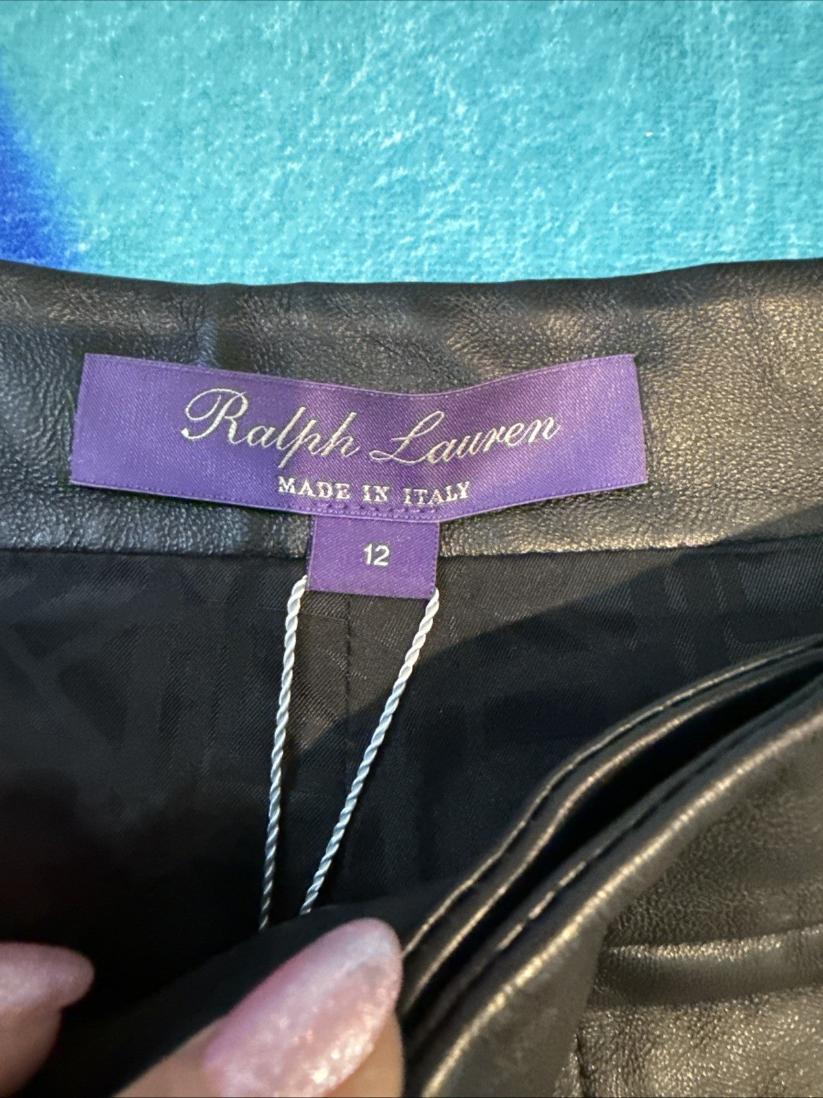 Ralph Lauren Purple Label Black Lamb Leather Pants