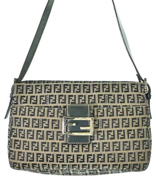 Fendi Shoulder Bag, Beige & Black Patterned