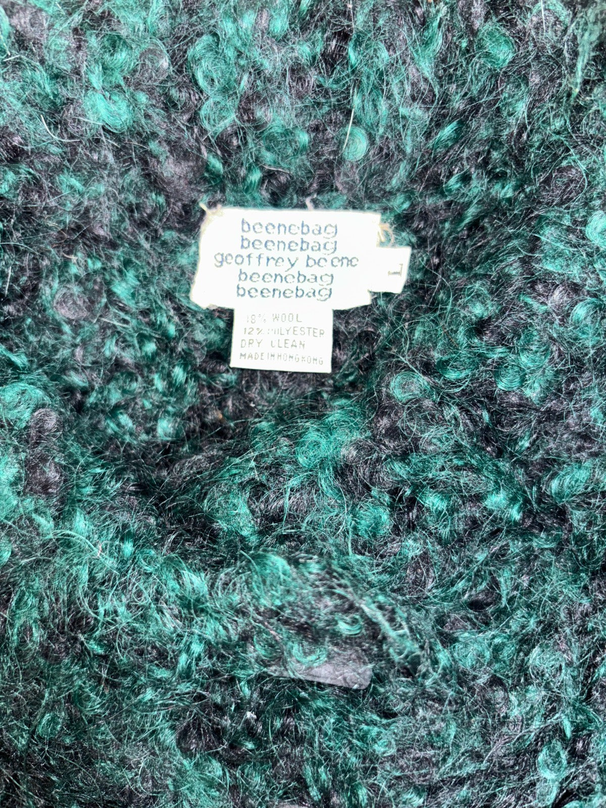 Geoffrey Beene Beenebag Mohair Sweater Jacket, Green