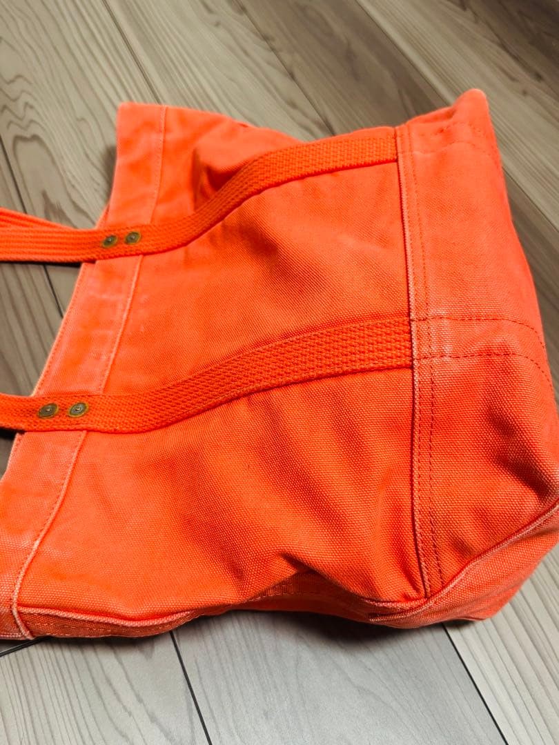 Polo Ralph Lauren Canvas Tote Bag - Orange Big Pony Embroidered