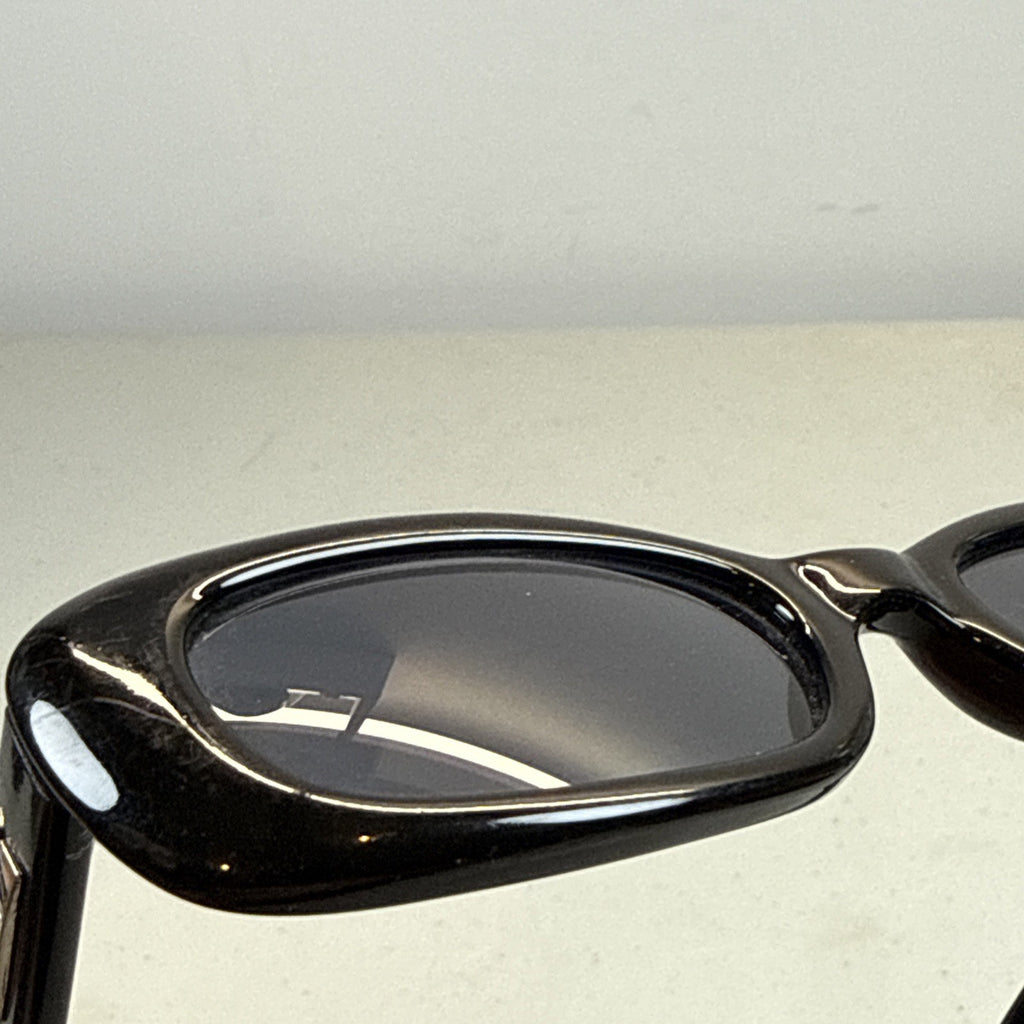 Gucci Oval Sunglasses, Black with Side G Logo