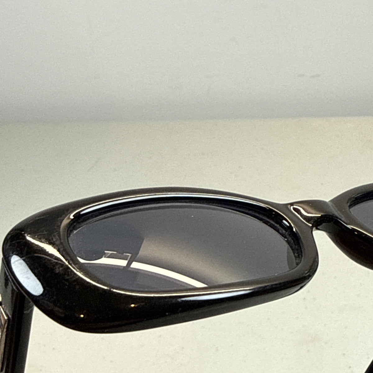 Gucci Oval Sunglasses, Black with Side G Logo