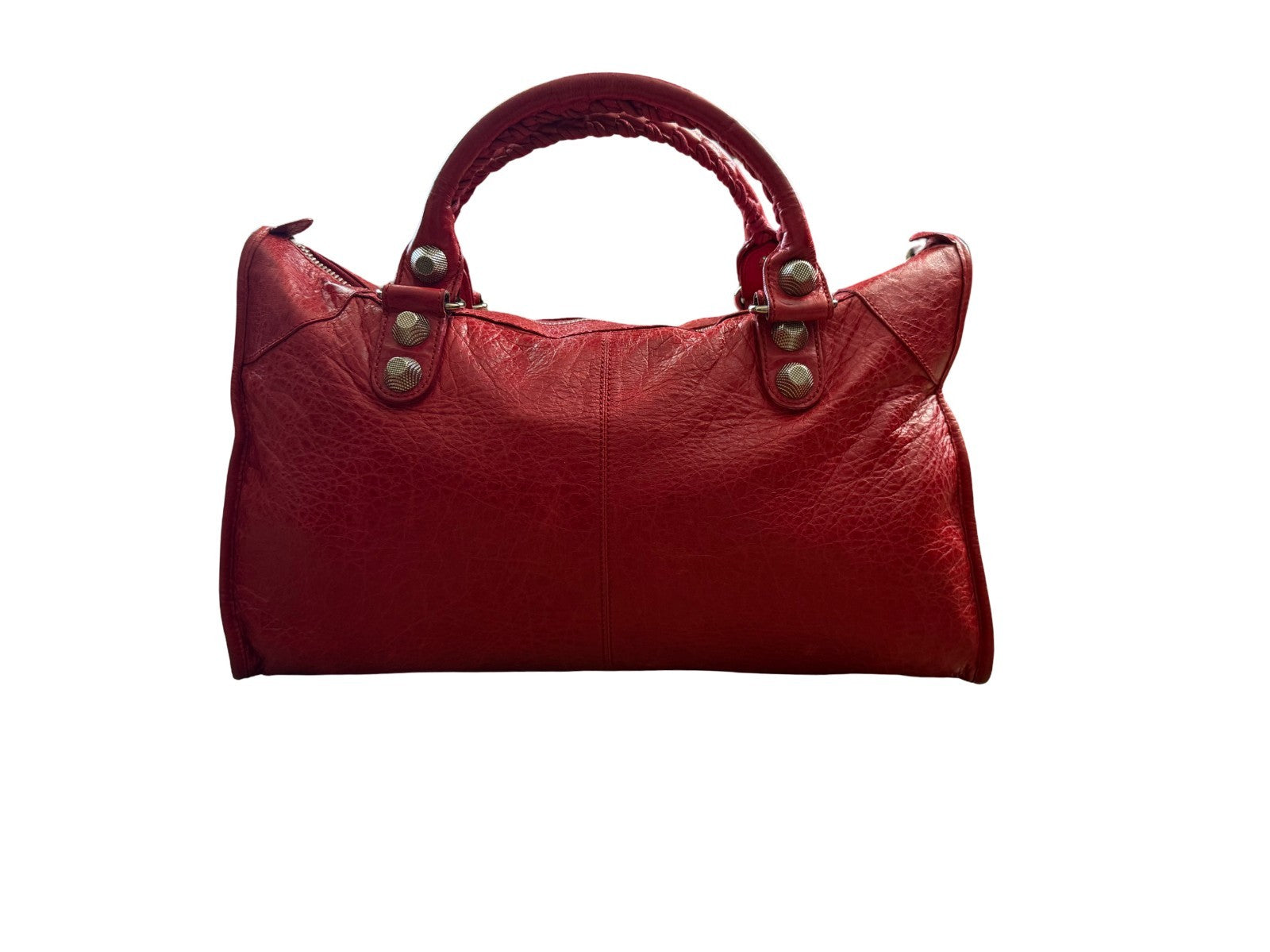 Balenciaga Red Lambskin City Work Bag, Giant 21 Silver Hardware
