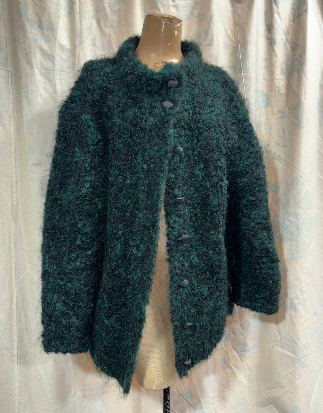 Geoffrey Beene Beenebag Mohair Sweater Jacket, Green