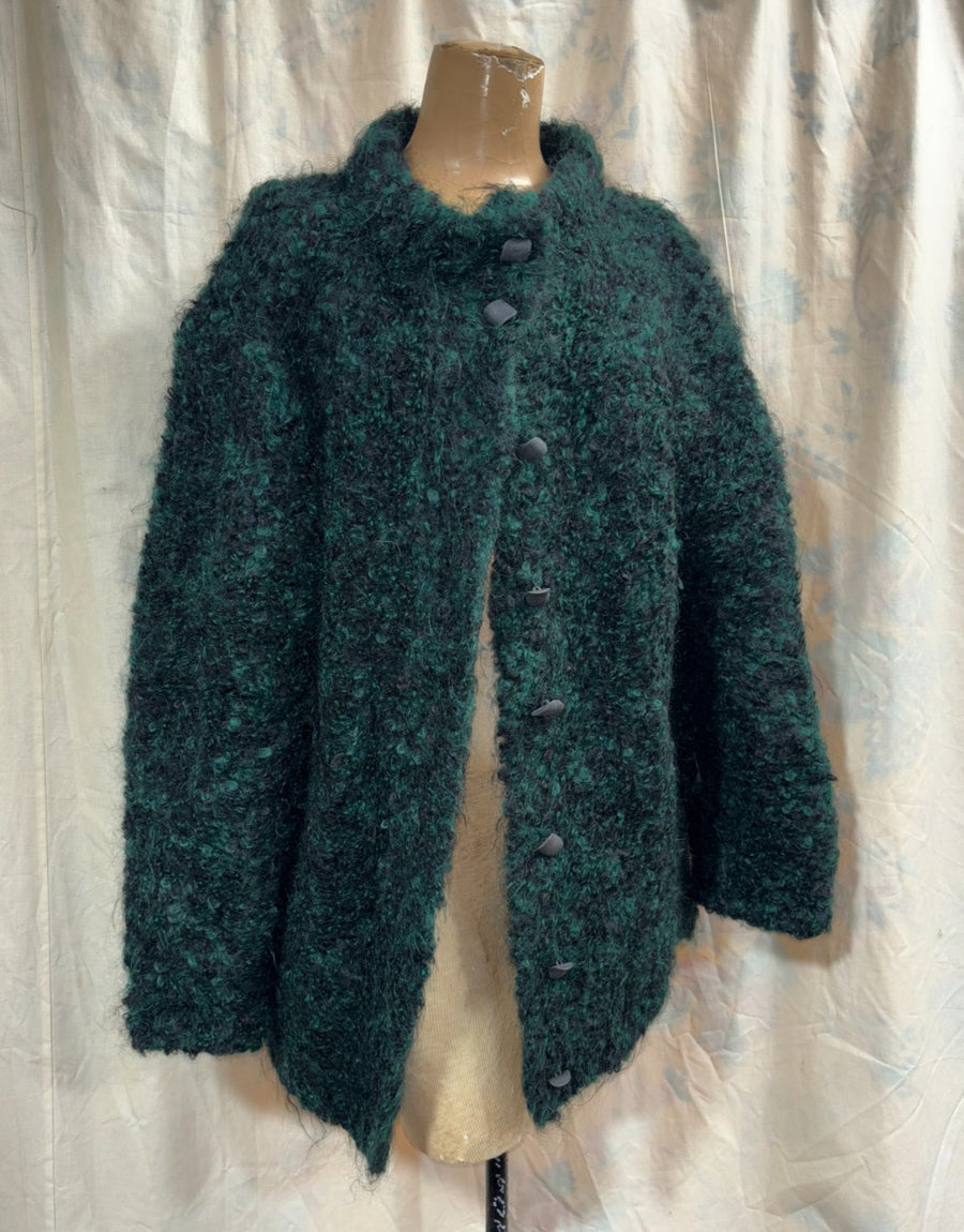 Geoffrey Beene Beenebag Mohair Sweater Jacket, Green