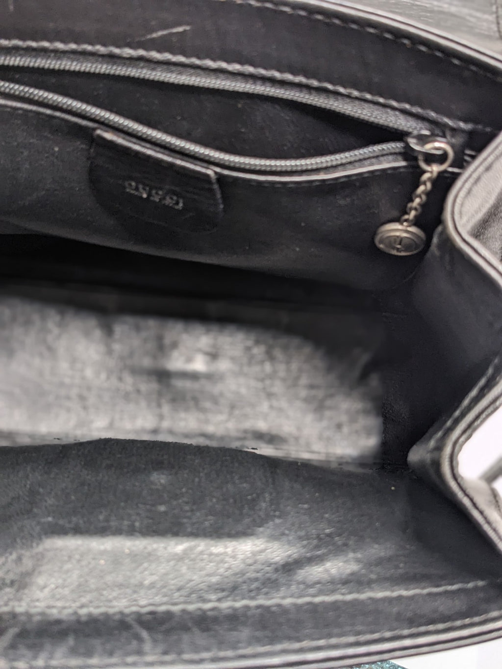 Gucci Black Leather Top Handle Crossbody Satchel Bag