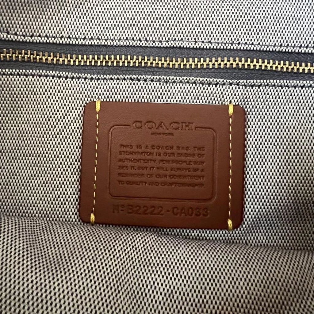 Coach Soft Tabby Blue Cherry Embroidered Shoulder Bag