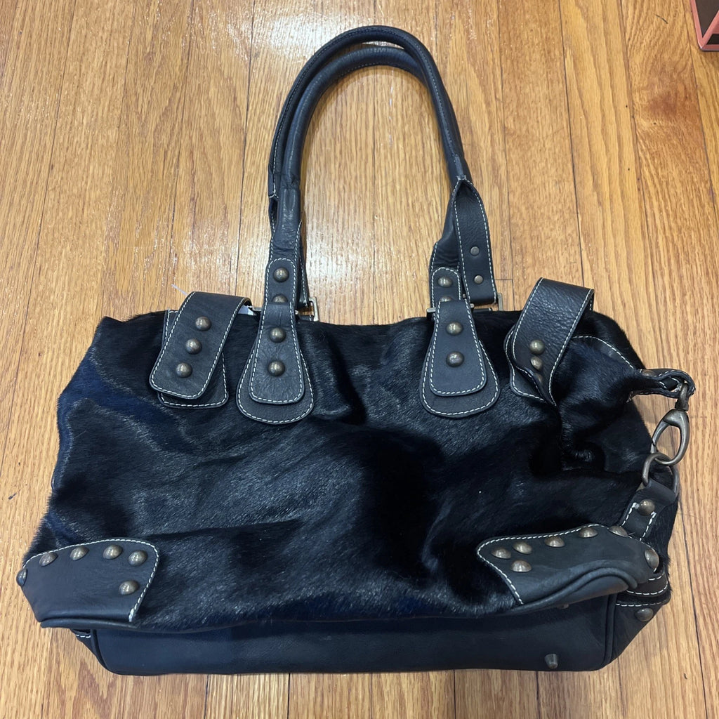 Vintage Guias Black Fur Tote
