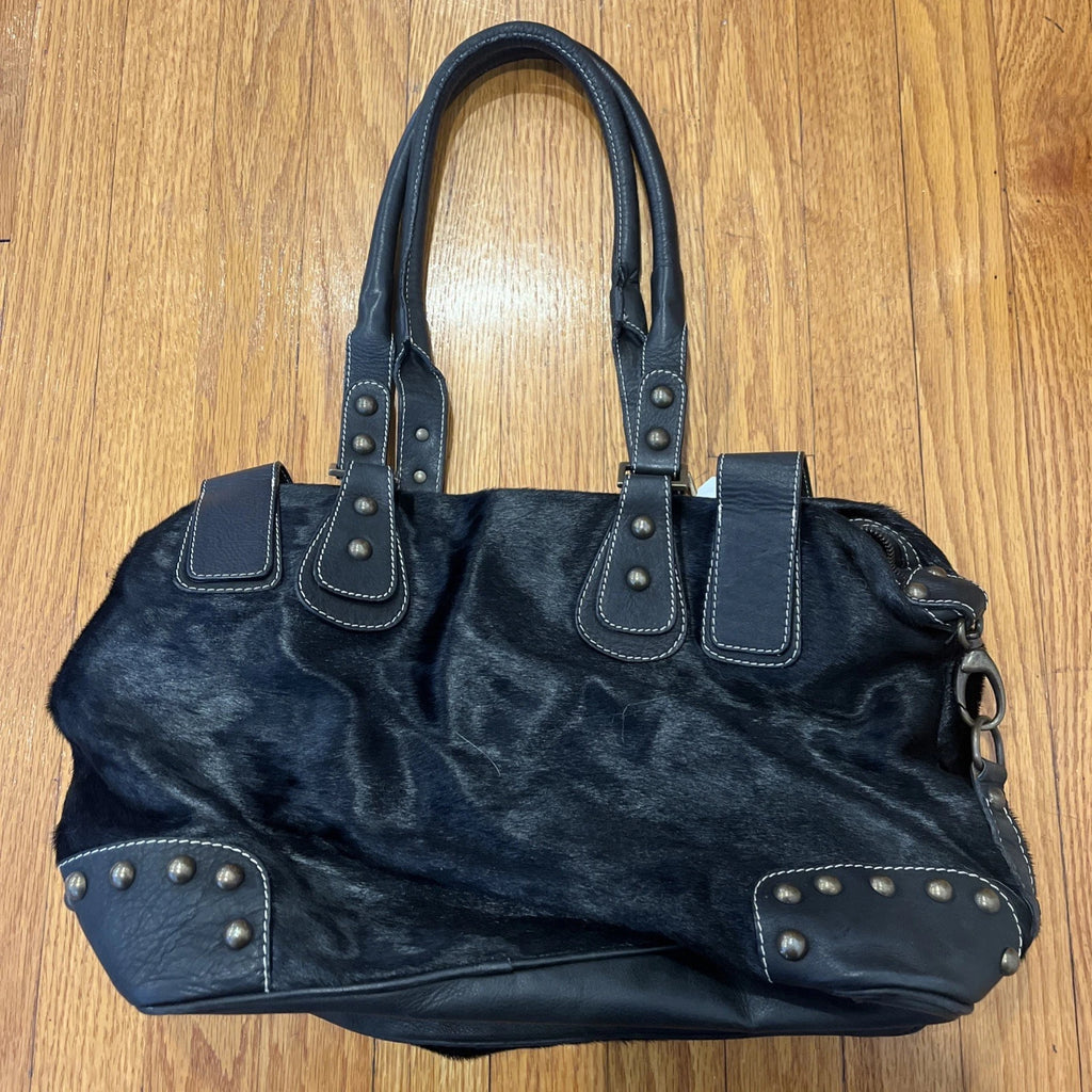 Vintage Guias Black Fur Tote
