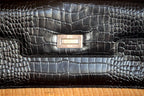 Vintage Antonio Melani Crocodile Pattern Clutch Bag