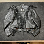 Western World Leather Fringe Beaded Jacket (M)