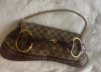 Vintage Gucci Horsebit 1955 Clutch - Tom Ford Era - Brown Caramel Monogram