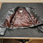 Western World Leather Fringe Beaded Jacket (M)