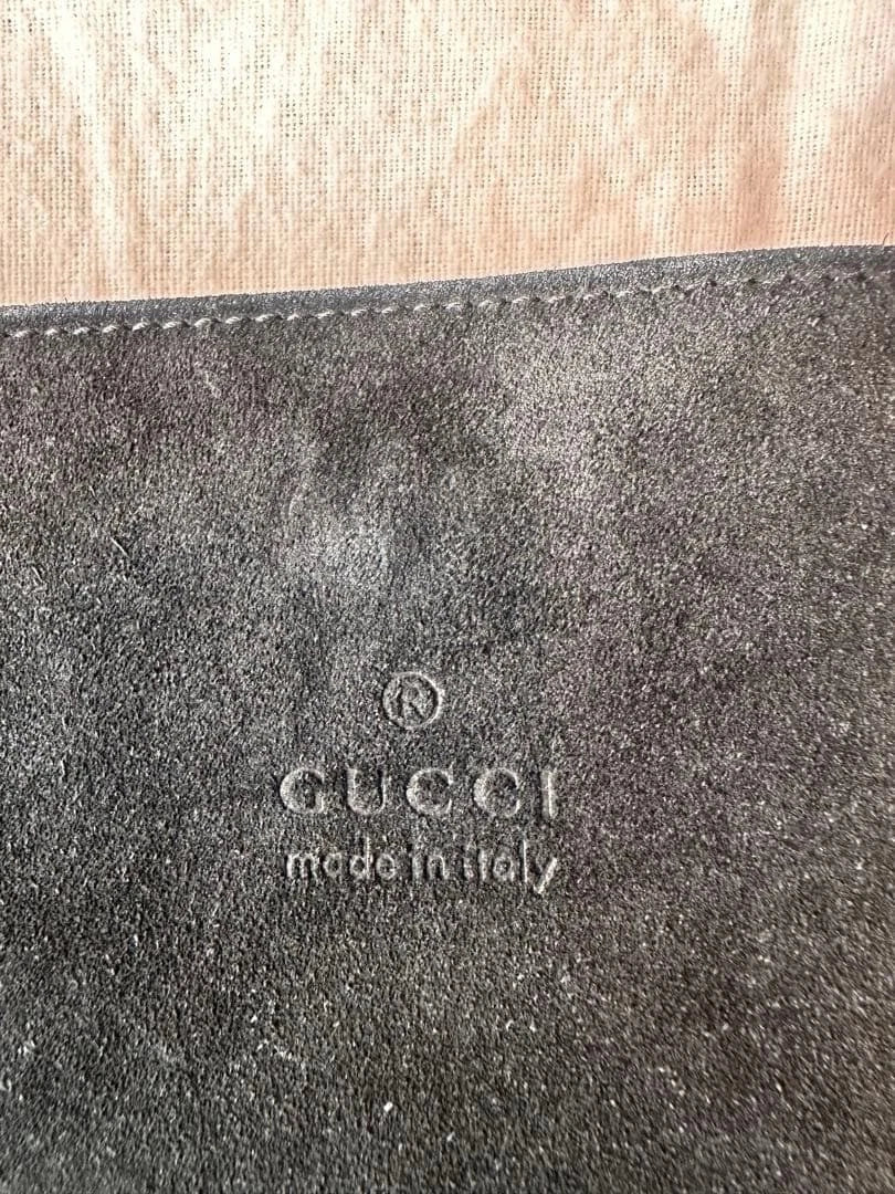 Vintage Gucci Black Suede Shoulder Bag