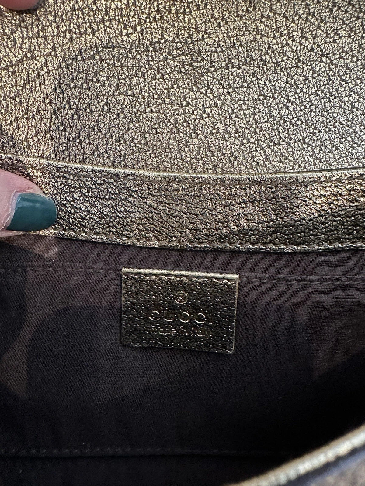 Vintage Gucci Black Leather Horsebit Chain Clutch Bag