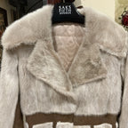 Vintage Beige Mink Fur Coat Size