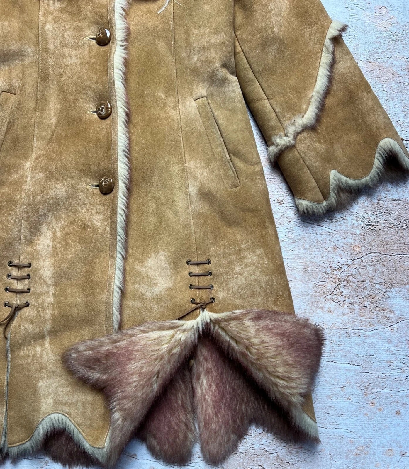 Vintage 90's Streetwear Faux Fur Coat