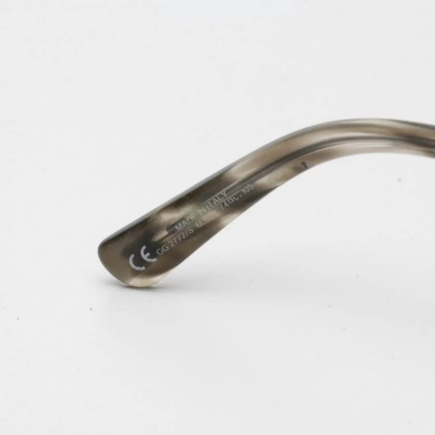 Vintage Gucci Silver Marina Metal Rimless Gray Gradient Sunglasses