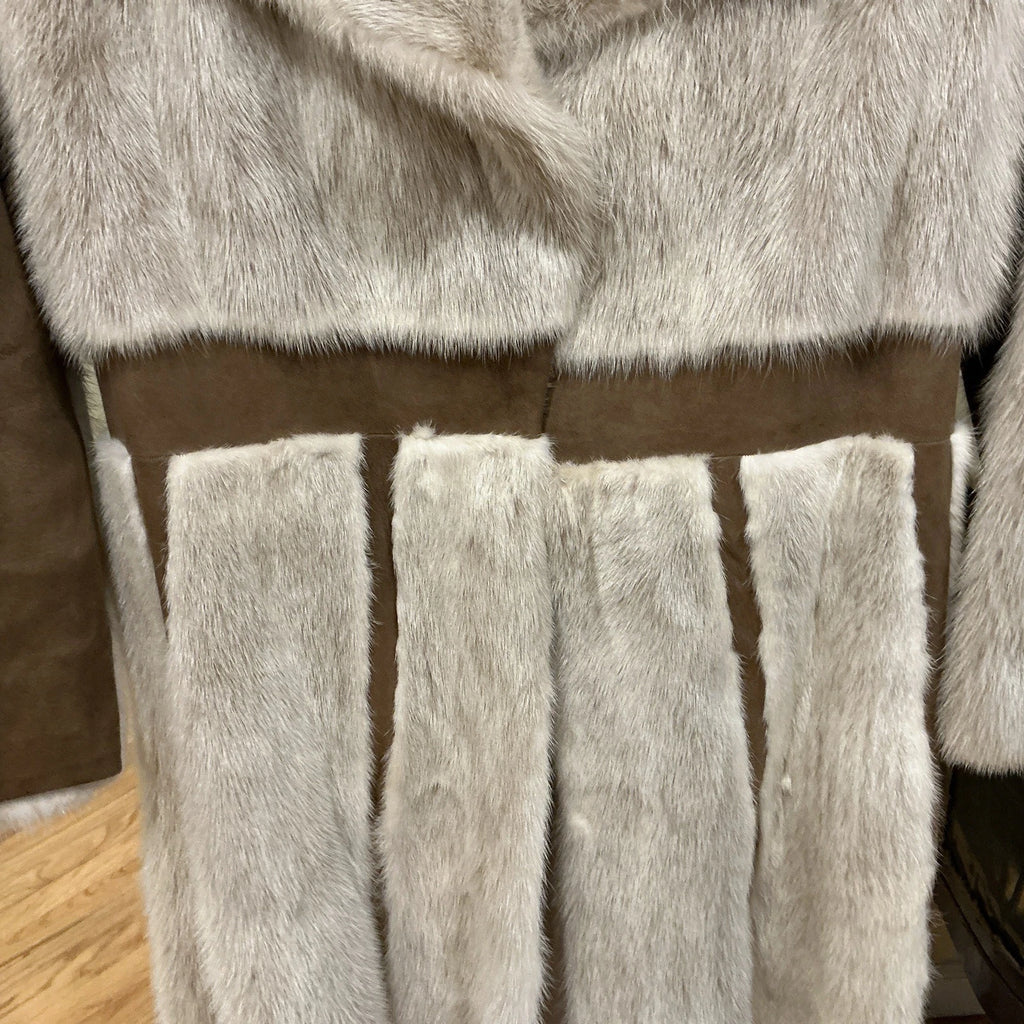 Vintage Beige Mink Fur Coat Size