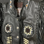 Western World Leather Fringe Beaded Jacket (M)
