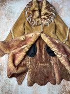 1990s Faux Fur Coat Brown