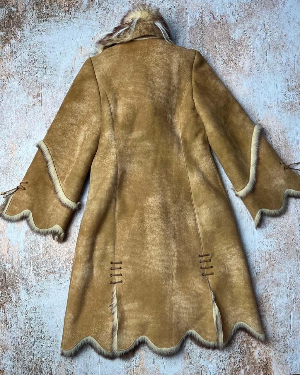 1990s Faux Fur Coat Brown