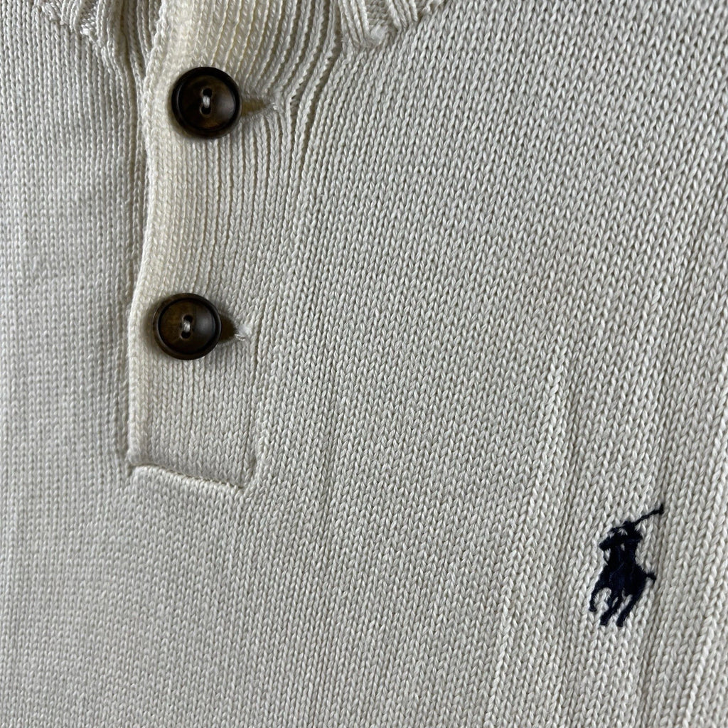 Vintage Polo Ralph Lauren Mock Neck Cotton Knit Sweater