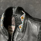 Western World Leather Fringe Beaded Jacket (M)