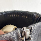 Gucci by Tom Ford Black Monogram Heeled Ankle Boots