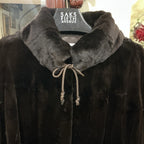 Vintage Black Mink Fur Coat Size XS