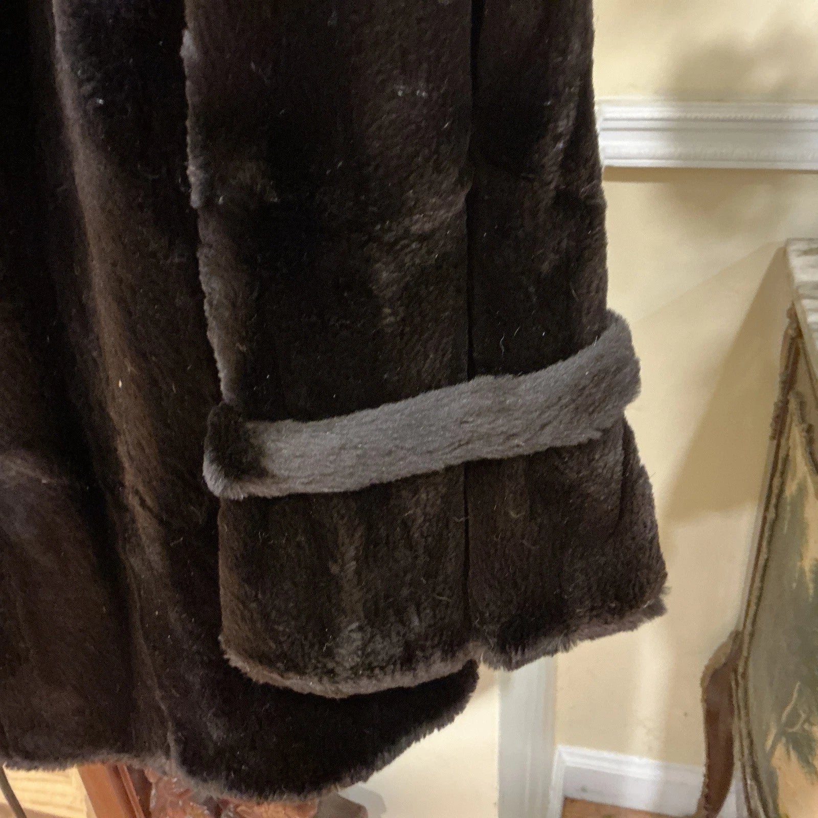 Vintage Black Mink Fur Coat Size XS