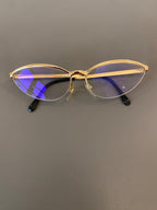 Gianfranco Ferre 1990's VINTAGE Cat Eye Sunglasses 191/S 012 Gold Half Rim