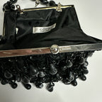CARA NY IN’S WOMENS BEADED EVENING BAG PROM CLUTCH PURSE USED 4.5” HANDLE