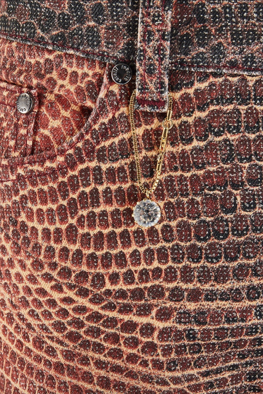 Roberto Cavalli 2000s Python Print Top and Pants Set