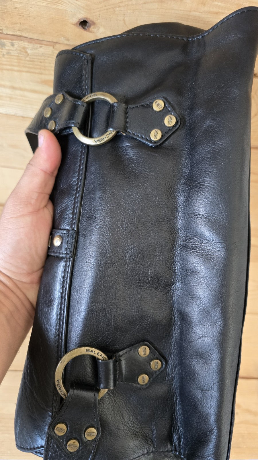 Y2k  Vintage Balenciaga Handbag Black Made In Spain