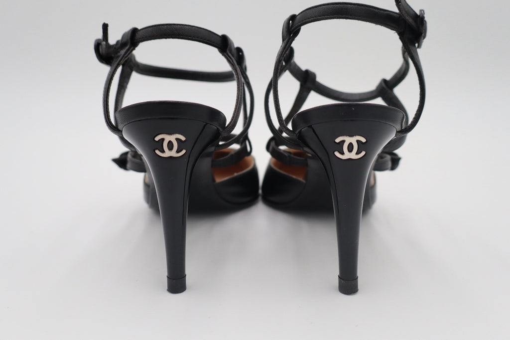 Vintage Chanel Strappy Pointed Toe Heels