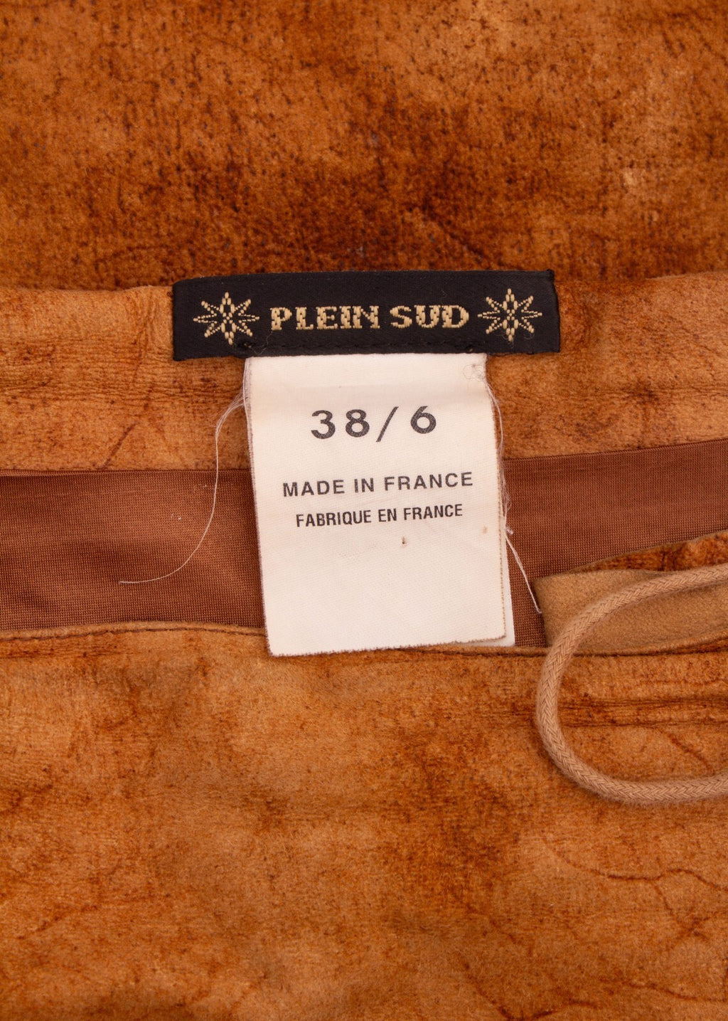 Plein Sud Suede Leather Lace Up Tie Asymmetric Skirt