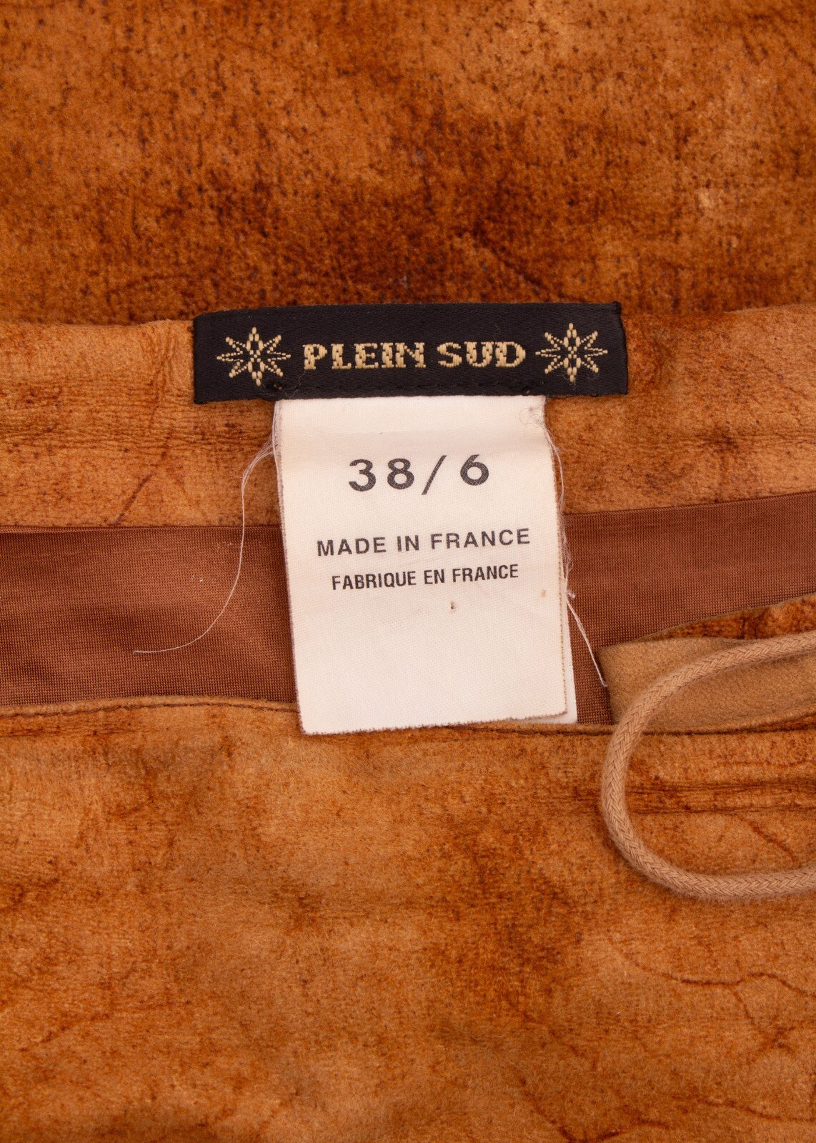 Plein Sud Suede Leather Lace Up Tie Asymmetric Skirt