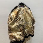 Vintage Black Rabbit and Fox Fur Jacket