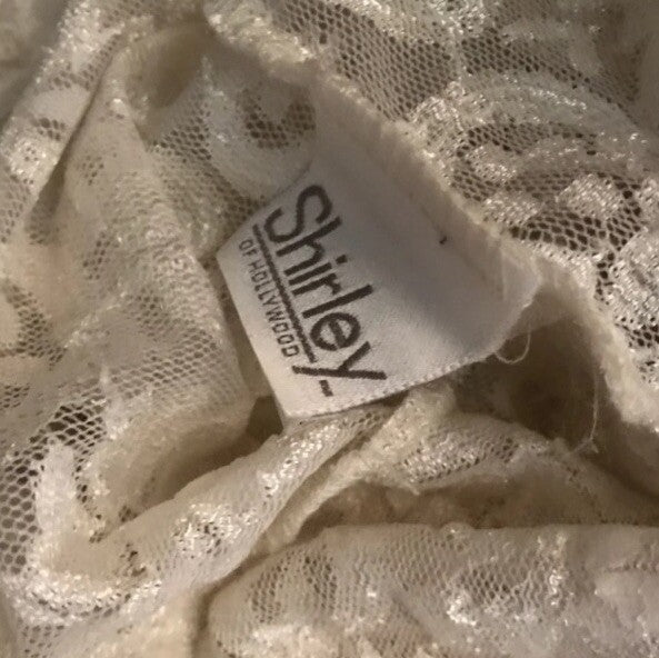 Chiffon Lace Vintage Shirley Of Hollywood Maxi Long Nightgown Full Slip Lingerie