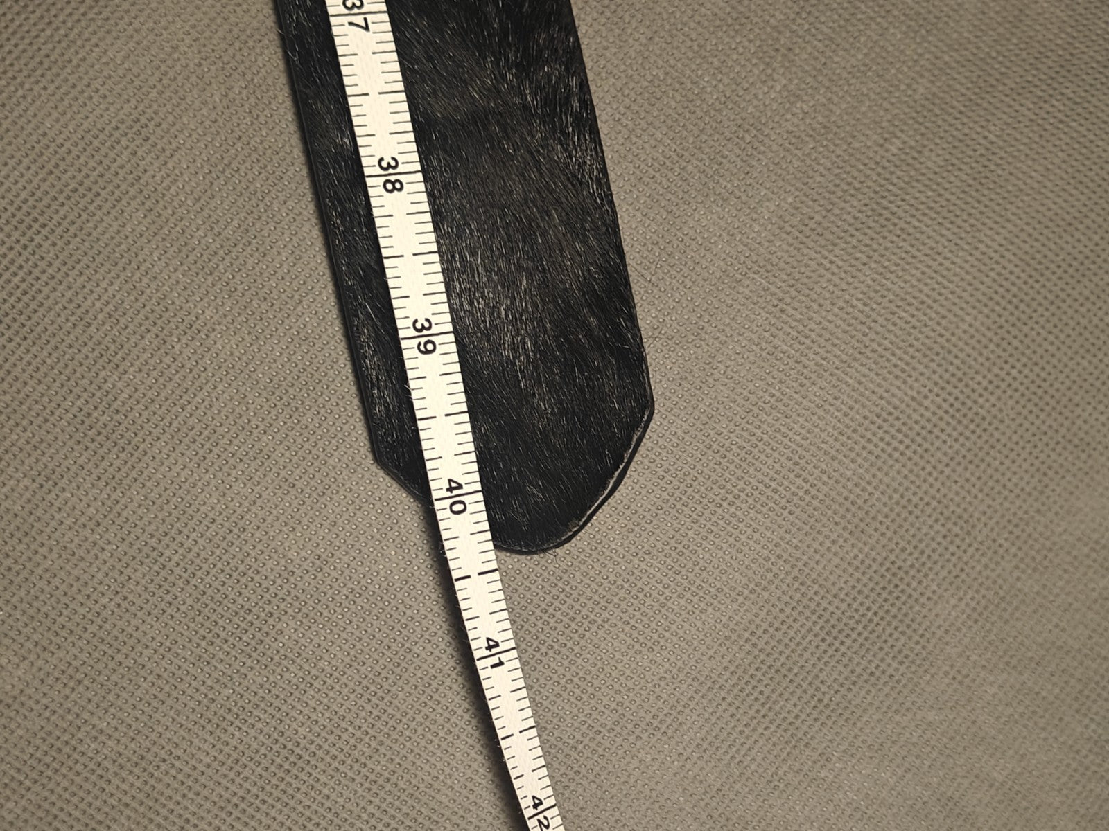 Wide Black Ponyhair Belt