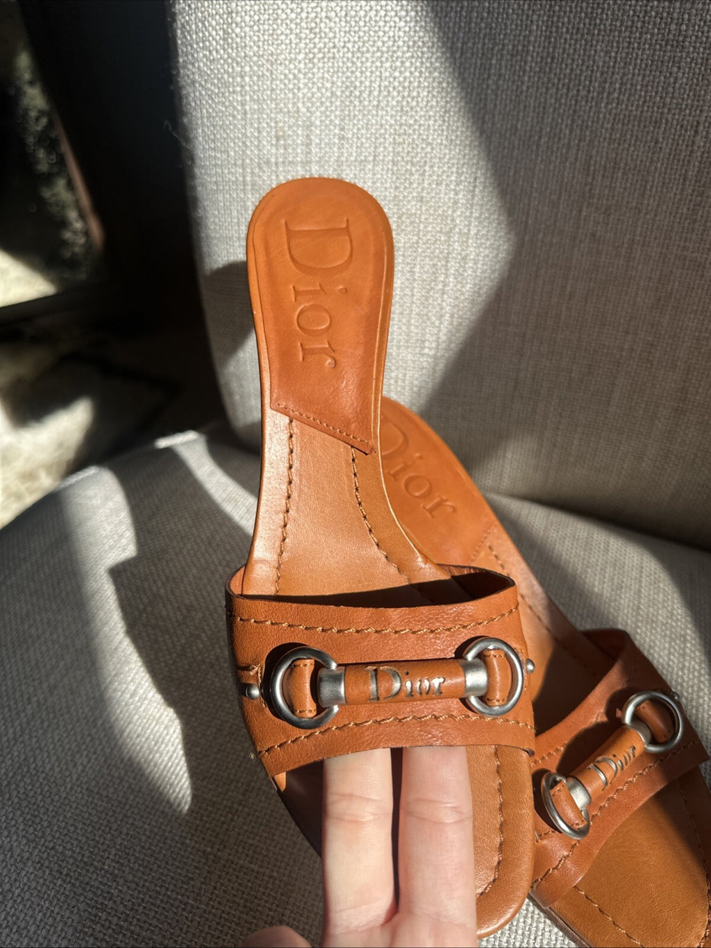 Dior Vintage Brown Leather Sandals Size 39 EU Woman’s 7.5-8 US size